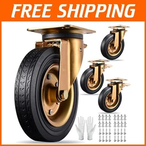 Industrial-Grade 8" Swivel Casters for Robust Furniture Mobility - 3000 lbs Load - Picture 1 of 8