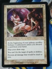 Solitary Confinement MTG Judgement Rare White Enchantment Slightly Played x1 OC1