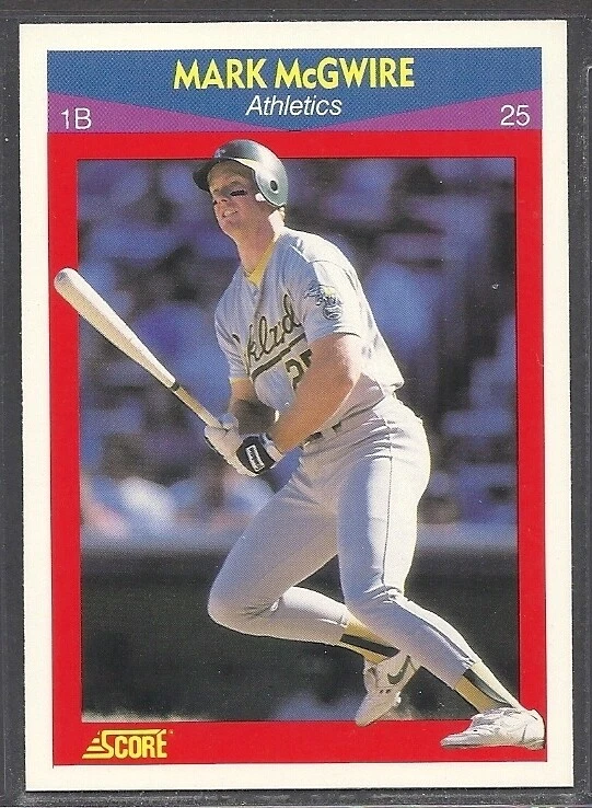 1990 Score Baseball Superstars - #25 - Mark McGwire - Oakland A's - Image 1 of 1