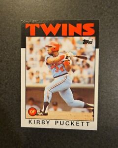 1986 Topps *MISPRINT ERROR CARD* #329 Kirby Puckett HOF NM-MT Wrong Birth Year