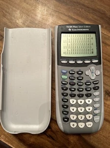 Texas Instruments Ti 84 Plus Silver Edition Graphing Calculator + Cover Tested - Picture 1 of 5