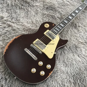 Guitarra Eléctrica LP Estándar Años 60 De Colección Reliquia Pesada Translúcida Sangre de Buey Envejecida - Imagen 1 de 8