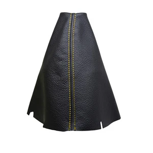 KIA PICANTO (2011-2016) Soufflet Levier De Vitesse Cuir - Couture Jaune - Picture 1 of 2