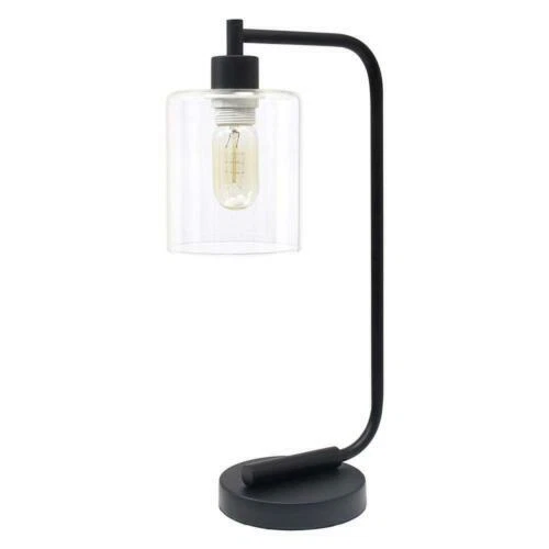 Simple Designs Ld1036-blk Black Bronson Antique Style Industrial Iron Lantern G