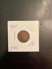 1901 INDIAN HEAD PENNY CENT COIN