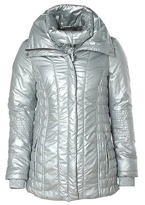 B.C. Best Connections Damen Steppmantel Mantel Winterjacke Jacke Silber 38 X0121 - Bild 1 von 4