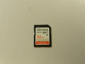 SanDisk 32GB Ultra Plus SDHC I Memory Card - Class 10 - 80 MB/s - V10 - Picture 1 of 1