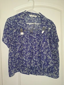 Victoria Secret Large 2 Piece Blue/Floral Shorts Pajamas - Picture 1 of 4