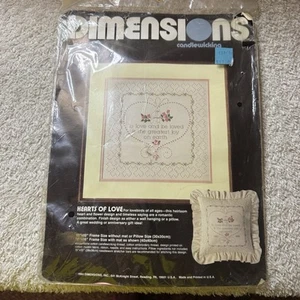 Dimensiones Corazones de Amor Punto de Cruz Nuevo Embalaje Tiene Pequeño Agujero Nuevo 12 X12 - Imagen 1 de 5