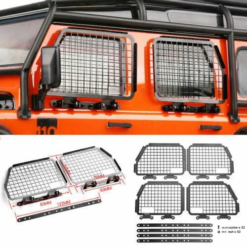 GRC Metal Window Guard Mesh Protection Net for 1/10 RC Crawler Trx4 D90 D110