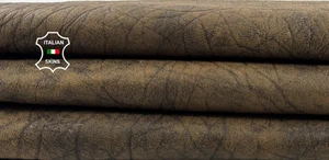 CAMEL BROWN ANTIQUED VEGETABLE TAN VINTAGE LOOK Lamb Leather 4+sqf 1.3mm #C6604 - Picture 1 of 7