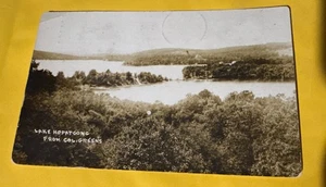 RPPC View From Colonel Green's Lake Hopatcong New Jersey NJ Postcard - Picture 1 of 2