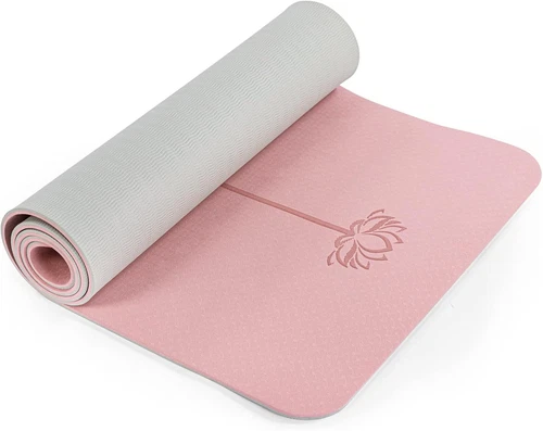 Yoga Mat Non Slip Pilates Fitness Mats With Alignment Marks Eco Friendly Anti