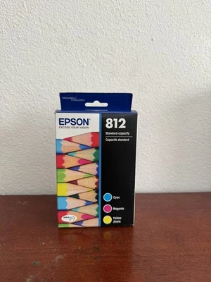 Juego de Tintas Genuinas Epson 812 - 3 Colores (C/M/Y) - Capacidad Estándar - Nuevo, Exp 11/27 Foto 1 de 4