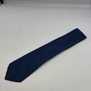 "Corbata de cuello Dege Savile patrón azul 100 % seda 3,5"" de ancho hecha en Inglaterra" - Imagen 1 de 6