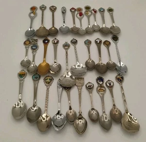 Vintage United States Traveler's Souvenir Spoons, Lot Of 30 - Picture 1 of 16