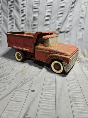 Vintage 1960's Structo Hydraulic Dumper Dump Truck Pressed Steel Red - Image 1 of 4