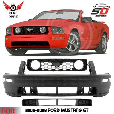 Front Bumper Paintable & Grille Assembly Kit For 2005-2009 Ford Mustang GT - Image 1 of 4