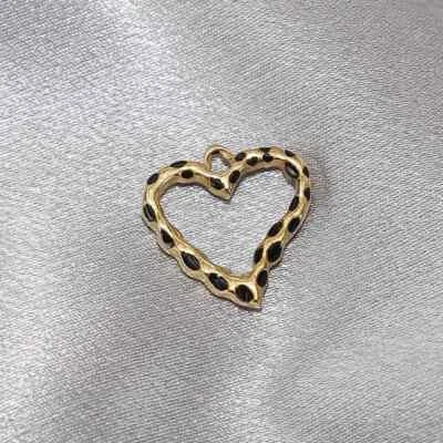 5 piezas Acero Inoxidable Esmalte Corazón Colgante Hágalo Usted Mismo Collar Accesorio 20mm Foto 1 de 4