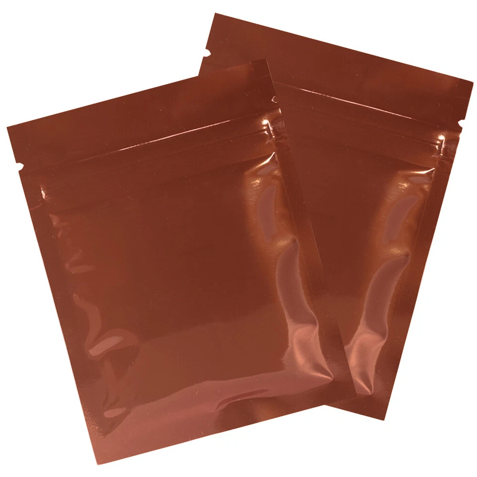 100 bolsas reconectables de papel de aluminio marrón brillante de Mylar de 3,25 x 5 pulgadas (envío gratuito en 2 días) Foto 1 de 3