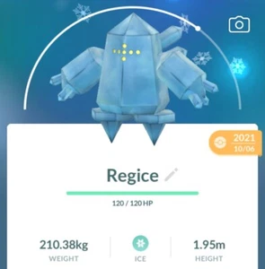 Pokèmon Go Regice Registered/Unregistered 30 Day - Picture 1 of 2