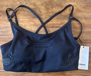 Gymshark Women's Exo Ultra Black Training Logo Top/Sports Bra In Black Size L - Picture 1 of 9