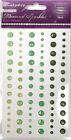 Hunkydory DIAMOND SPARKLES Gemstones ~ GREEN SHIMMER (84pcs, Self-adhesive)