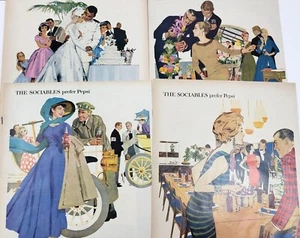 The Sociables Wedding Pepsi Vtg Magazine Print Ads Lot Of 4 Bottles Soda Pop - Picture 1 of 6