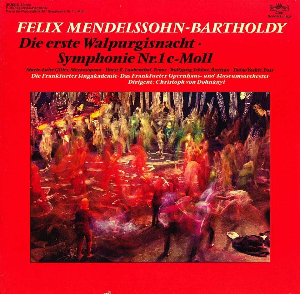 MENDELSSOHN Die erste Walpurgisnacht, Symphony 1 DOHNANYI 1975 Live Recording NM - Image 1 of 3