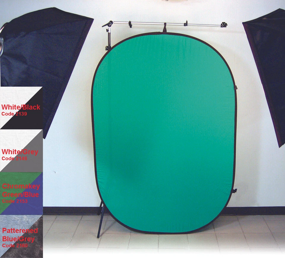 Promaster Vlogers 6X7 POP-UP Background Chromakey Green & Blue #2153 - Image 1 of 1