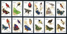 Belize MiNr. 1031-42 I postfrisch Schmetterlinge + Vögel (1D389