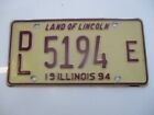 1994 Illinois Dealer Plate DL-5194 E