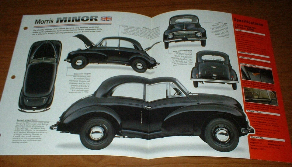 1949 MORRIS MINOR MM ORIGINAL IMP BROCHURE SPECS INFO 49 48 50 51 52 53 54 55-71 - Image 1 of 1