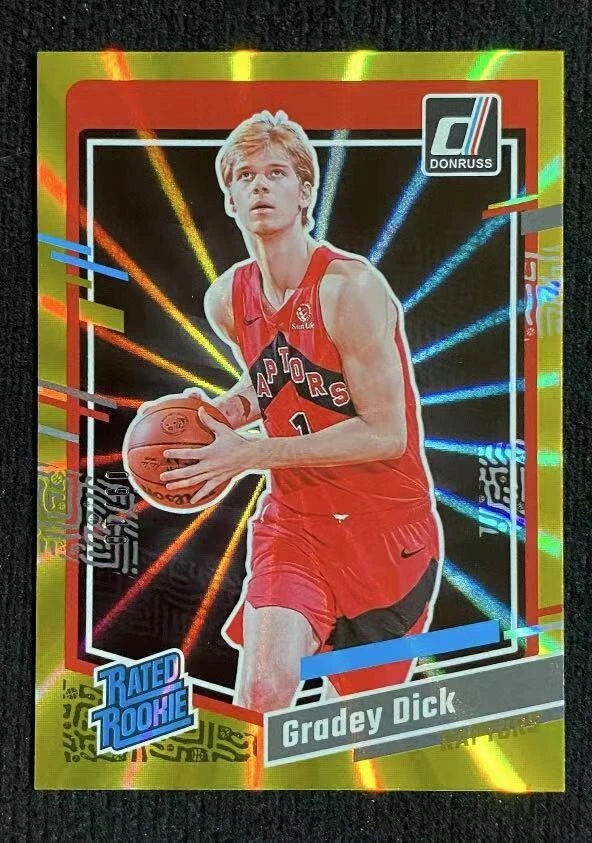 2023-24 Panini Donruss Gradey Dick Rated Rookie /10 Gold Laser #247