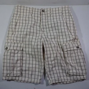 Levi’s White & Grey Plaid Cargo Shorts Waist 29 CA00342 - Picture 1 of 9