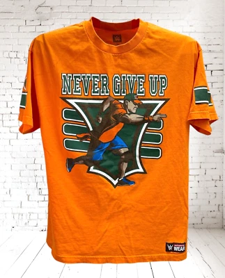 Camiseta De Colección WWE Westling John Cena 15X Never Give Up Naranja XL Foto 1 de 4