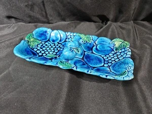 Vintage Inarco Japan Obstteller Keramik in blau - Bild 1 von 9