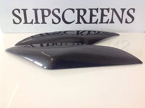 Protectores de faros Kawasaki Zx10R 2011-2015, aspecto carbono, HECHOS EN REINO UNIDO. NUEVO - Imagen 1 de 7