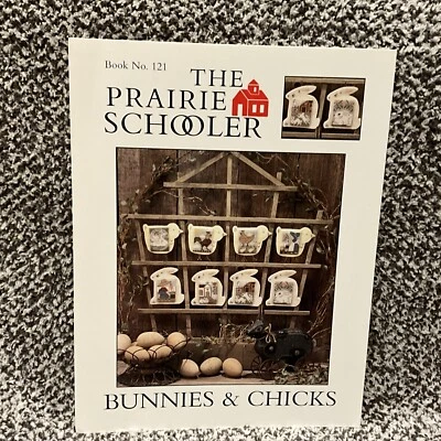 The Prairie Schooler - BUNNIES & CHICKS Book No. 121 original card stock Cross - Image 1 of 4