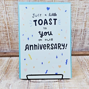 Hallmark Anniversary Greeting Card Blue Pop Out Toast Hot Funny Humor - Picture 1 of 8