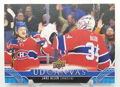 2023-24 Upper Deck Series 1 JAKE ALLEN Canvas Parallel Montreal Canadiens #C42 - Image 1 of 4