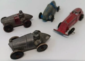 Lot of 4 Vintage Cast race cars, Tootsie Offenhauser Kansas Barclay Manoil - Picture 1 of 3