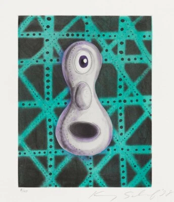 KENNY SCHARF 'Gordi', 1998 FIRMADO Edición Limitada Grabado Aguatinta 15.5" x 13" **NUEVO** Foto 1 de 4