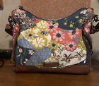 Rosetti Shoulder Bag Caramel & Floral Faux Leather Purse W/Pockets