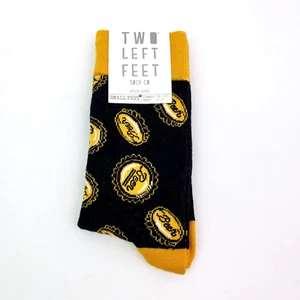Two Left Feet Sock Co Small Feet Beer Here Adult W 5.5-9.5 M 5-8 Crew Socks - Picture 1 of 3