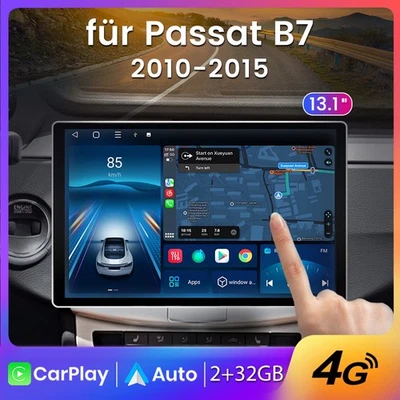 13.1“ Für Passat B7 Autoradio Android12 Carplay DAB+ BT Navi 4G NET Android Auto - Bild 1 von 4