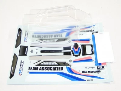 NEW ASSOCIATED REFLEX 14B Body Clear GAMMA +Decals WHITE AR3W - Image 1 of 3