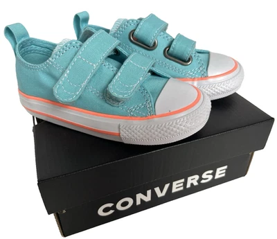Converse Chuck Taylor All Star Toddler Girls Sneakers Canvas Aqua & White SIZE 6 - Image 1 of 4