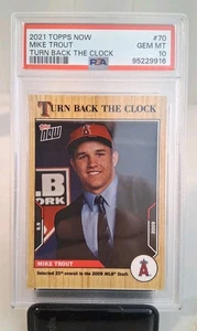 MIKE TROUT 2021 Topps Now Turn Back The Clock #70 LOS ANGELES PSA 10 💎 💎 💎  - Picture 1 of 2