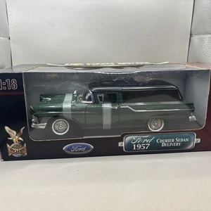 Road Legends 1:18 1957 Ford Licensed Courier Sedan Delivery Green Black Die Cast - Picture 1 of 11
